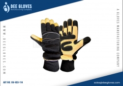 Hardware Construction Gloves Peach And Black 