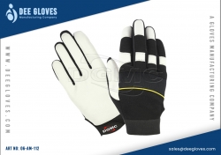 Auto Moto Mechanics Gloves White And Black