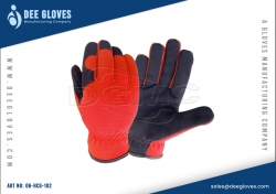Hardware Construction Gloves Red And Black