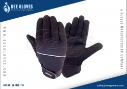 Light Duty Mechanics Gloves Black And White Piping