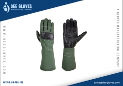 New Style Police Gloves Black & Green