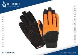 Auto Moto Mechanics Gloves Black And Orange