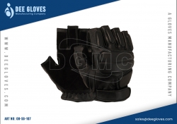 Swat Gloves Half Finger  Black