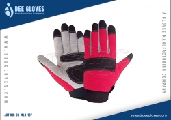Light Duty Mechanics Gloves Maroon And Black