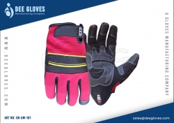 Auto Moto Mechanics Gloves Maroon And Black Auto Moto Mechanics Gloves Maroon And Black