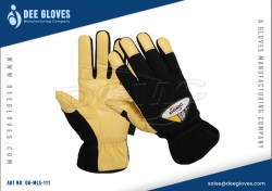Leather Mechanics Gloves Peach & Black