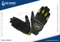 Heavy Duty Mechanics Gloves Yellow Panel And Black