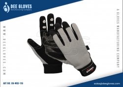 Custom Made Gripper Mechanics Gloves Grey And Black Custom Made Gripper Mechanics Gloves Grey And Black