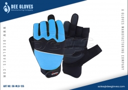 Light Duty Mechanics Gloves Sky Blue And Black