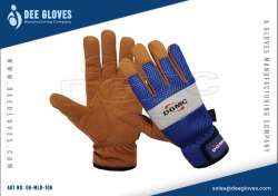 Light Duty Mechanics Gloves Blue Panel And Brown