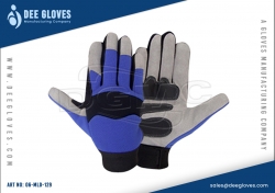 Light Duty Mechanics Gloves Blue Panel And Black