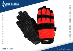 Auto Moto Mechanics Gloves Red Panel And Black