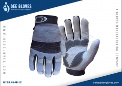 Auto Moto Mechanics Gloves Grey Light Blue And Black
