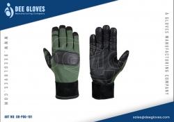 Police Gloves Green And Black