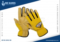 Leather Mechanics Gloves Yellow