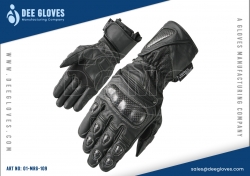 Best Arrival Leather Racing Motorbike Gloves Black