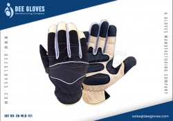 Light Duty Mechanics Gloves Black And Peach 