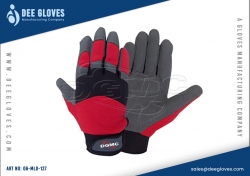 Light Duty Mechanics Gloves Red And Dark Grey 