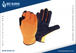 Light Duty Mechanics Gloves Orange Panel And Black