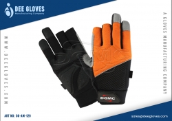 Auto Moto Mechanics Gloves Black And Orange Panel