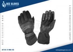 Premium Cowhide Aniline Leather Motorbike Winter Gloves