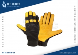 Light Duty Mechanics Gloves Yellow And Black