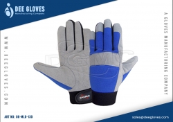 Light Duty Mechanics Gloves Light Grey And Blue Light Duty Mechanics Gloves Light Grey And Blue