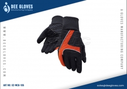 Winter Cycle Gloves Black And Orange Panel Winter Cycle Gloves Black And Orange Panel