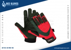Heavy Duty Mechanics Gloves Red And Black