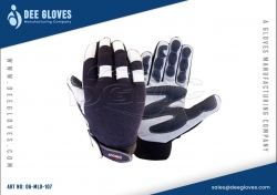 Light Duty Mechanics Gloves White Panel And Black Light Duty Mechanics Gloves White Panel And Black