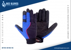 Light Duty Mechanics Gloves Black And Blue Side Panel