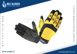 Heavy Duty Mechanics Gloves Black And Yellow Side Panel Heavy Duty Mechanics Gloves Black And Yellow Side Panel